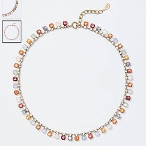 Loft Mixed Crystal Statement Necklace NEW